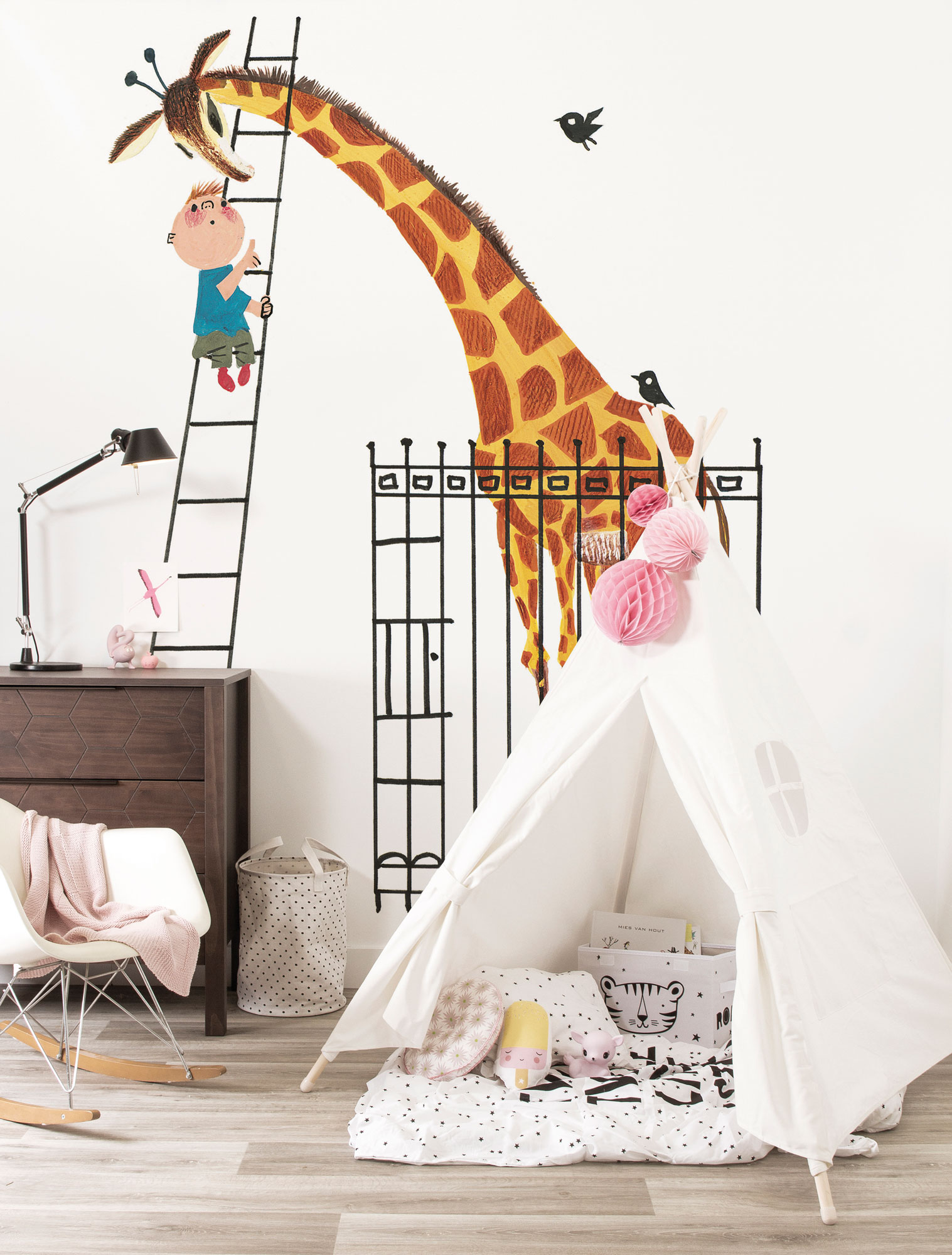 Fotobehang Kinderkamer Giant Giraffe 243 5 X 280 Cm Kek Amsterdam